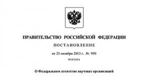 Утверждено Положение о ФАНО