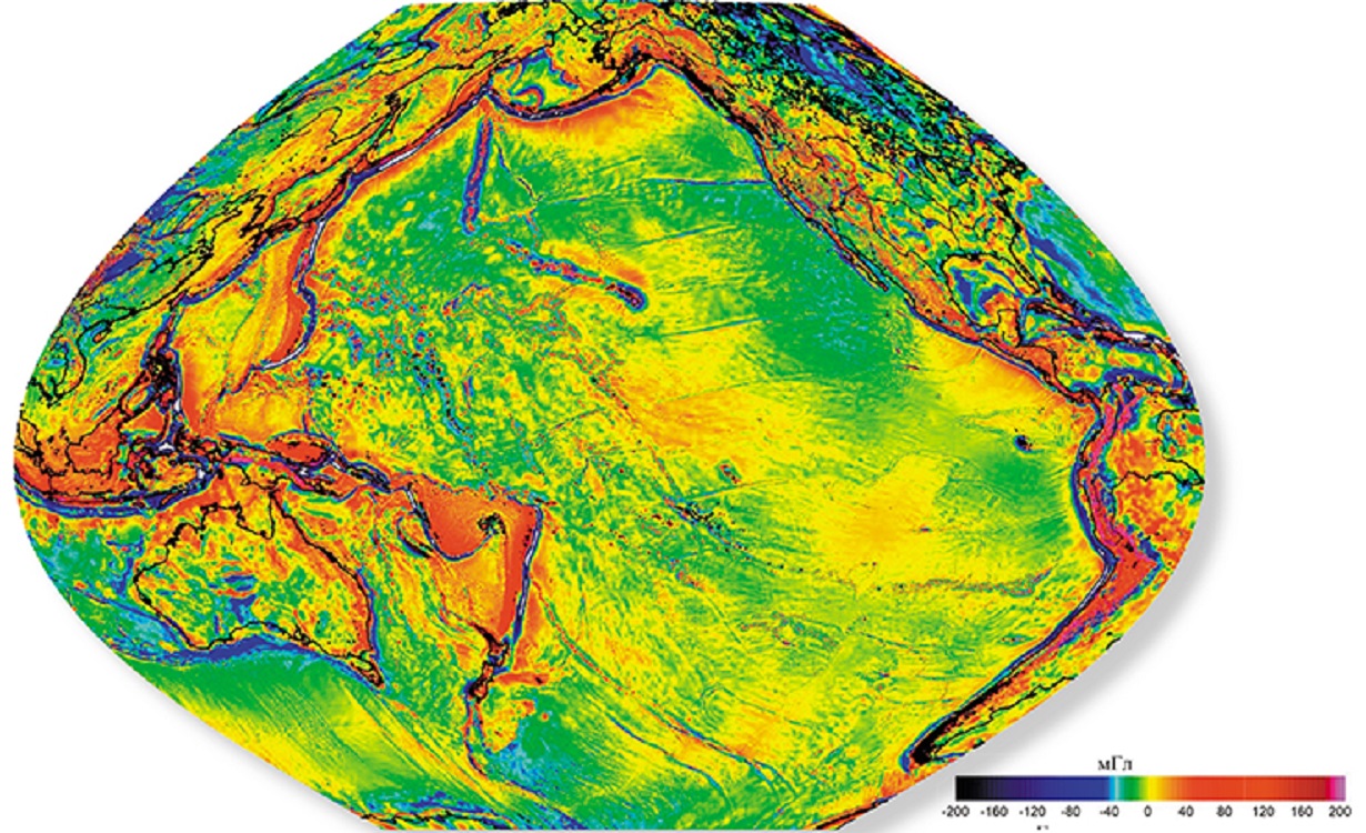 Карта гравитации земли
