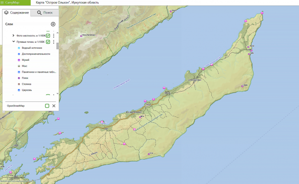 Компания "Дата Ист" выпустила интерактивную карту острова Ольхон