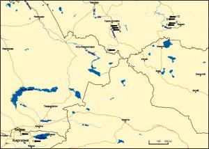 Карта распространения  сумаков в хуннское время