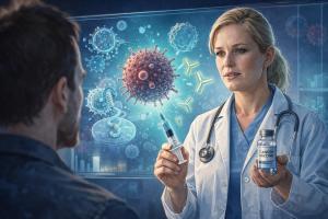 Вакцинация в онкологии — это направление иммунотерапии, при котором иммунную систему пациента «обучают» распознавать и уничтожать опухолевые клетки