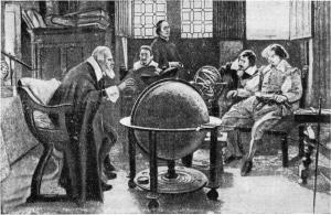 Галилей с учениками под надзором агента инквизиции