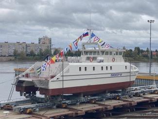 Первое в России беспилотное научно-исследовательское судно спустили на воду в Санкт-Петербурге