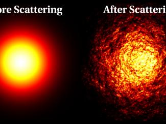 Художественное изображение центра активной галактики. (Копирайт Wolfgang Steffen, институт астрономии, UNAM, Мексика.)